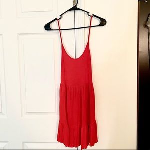 Red Open Back Dress